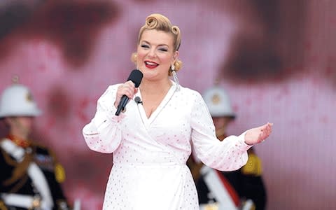 Sheridan performing to mark the D-Day anniversary in Portsmouth this month - Credit: getty images