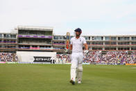 <p>Under pressure due to a lack of runs, Cook scored 95 against India in the third Test of the 2014 series, with the crowd’s reaction to his innings convincing him to remain as captain. Despite this period, Cook actually ends with a better average as captain, than not. (Getty Images) </p>