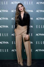 <p>Con un body de H&M y pantalón de Roberto Torretta, así de elegante llegaba a los premios Mujeres con talento. (Foto: Gtres). </p>