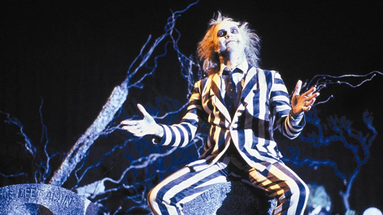  Justin Theroux and a still from Beetlejuice 