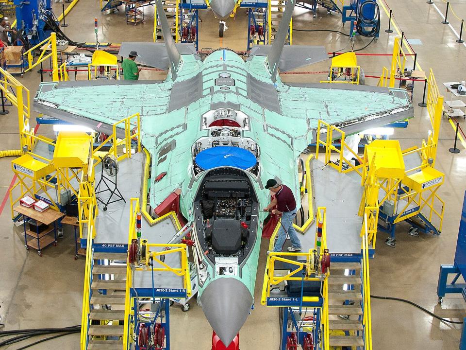 F-35 factory assembly line