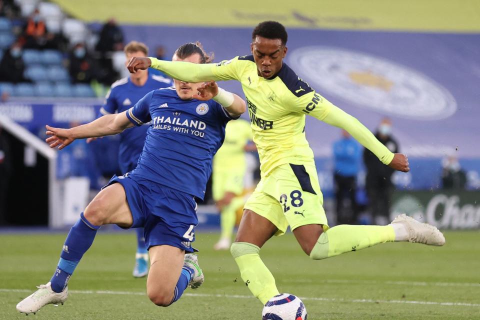 <p>Arsenal loanee Joe Willock scored again for Newcastle at Leicester</p> (POOL/AFP via Getty Images)