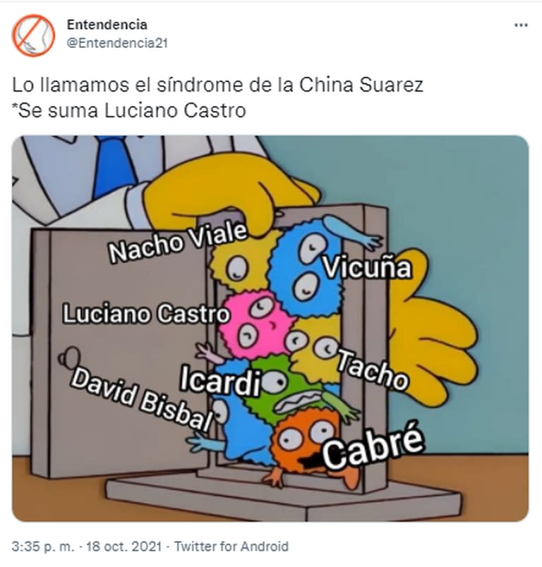 Los divertidos memes de los usuarios sobre las parejas de la China Suárez