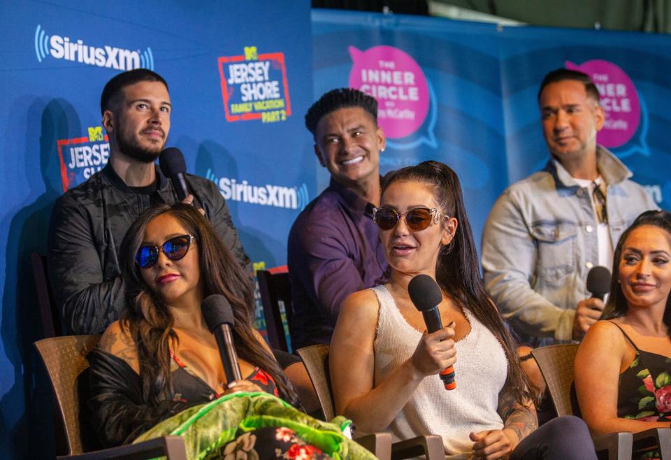 Cast members of MTV's "Jersey Shore Family Vacation" are interviewed by SiriusXM host Jenny McCarthy at Jenkinson's on the eve of the Season 2 debut.