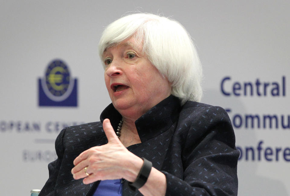 Federal Reserve Chair Janet Yellen announced on Monday that she would leave the central bank in February. (Photo: DANIEL ROLAND/Getty Images)