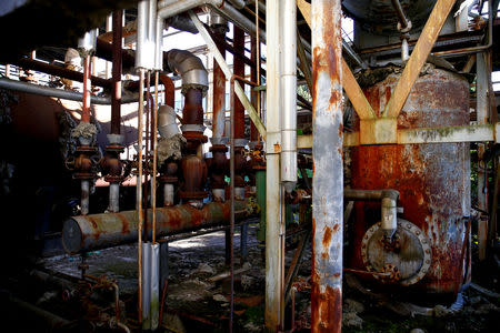 Interior of a battery factory that shut down during the Bosnian War, is seen in Potocari, near Srebrenica, Bosnia and Herzegovina, September 28, 2018. REUTERS/Dado Ruvic