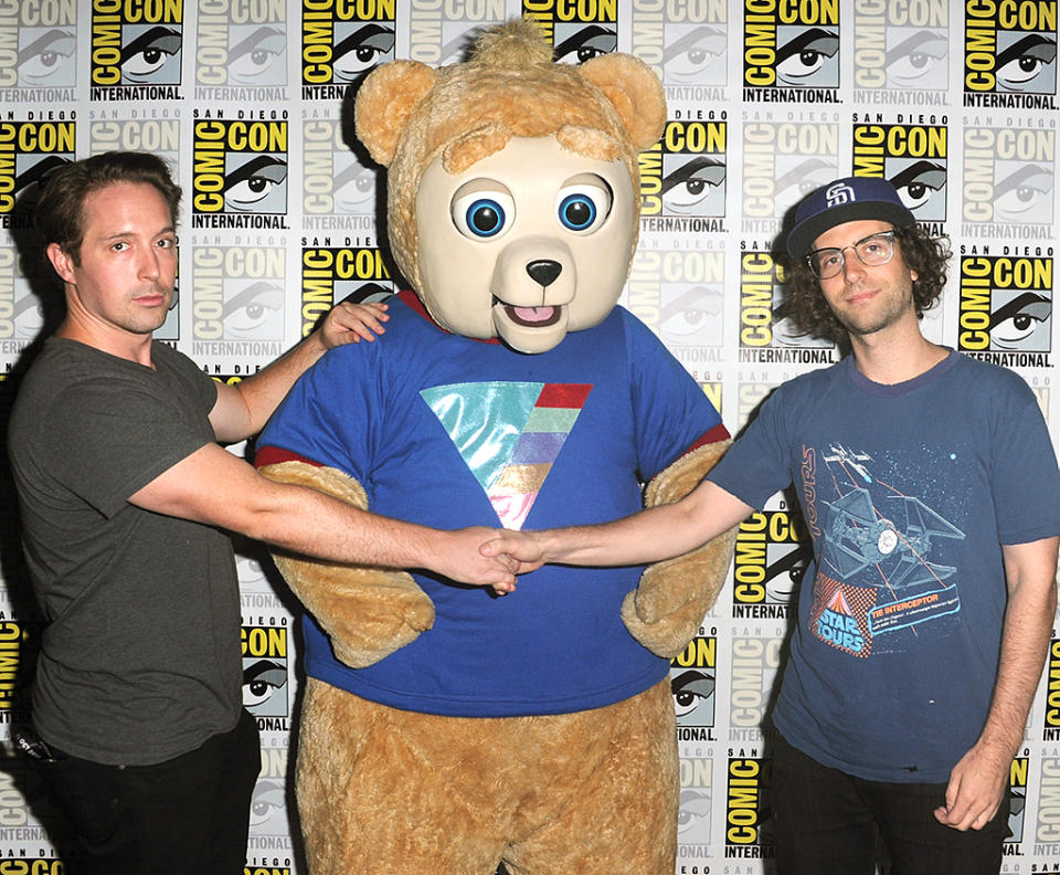 <p>Beck Bennett, “Brigsby Bear,” and Kyle Mooney at the Sony Pictures Classics Presentation at Comic-Con on July 22, 2017 in San Diego. (Photo: Albert L. Ortega/Getty Images) </p>