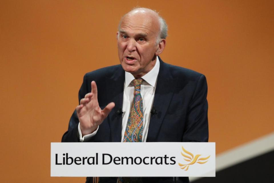 Taking a swipe at the Government: Sir Vince Cable (PA)