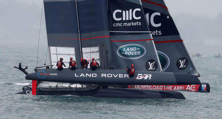 FILE PHOTO: Sailing - The America's Cup - Portsmouth - 24/7/15 Land Rover BAR skippered by Sir Ben Ainslie during practice in Portsmouth Reuters / Andrew Yates/File Photo