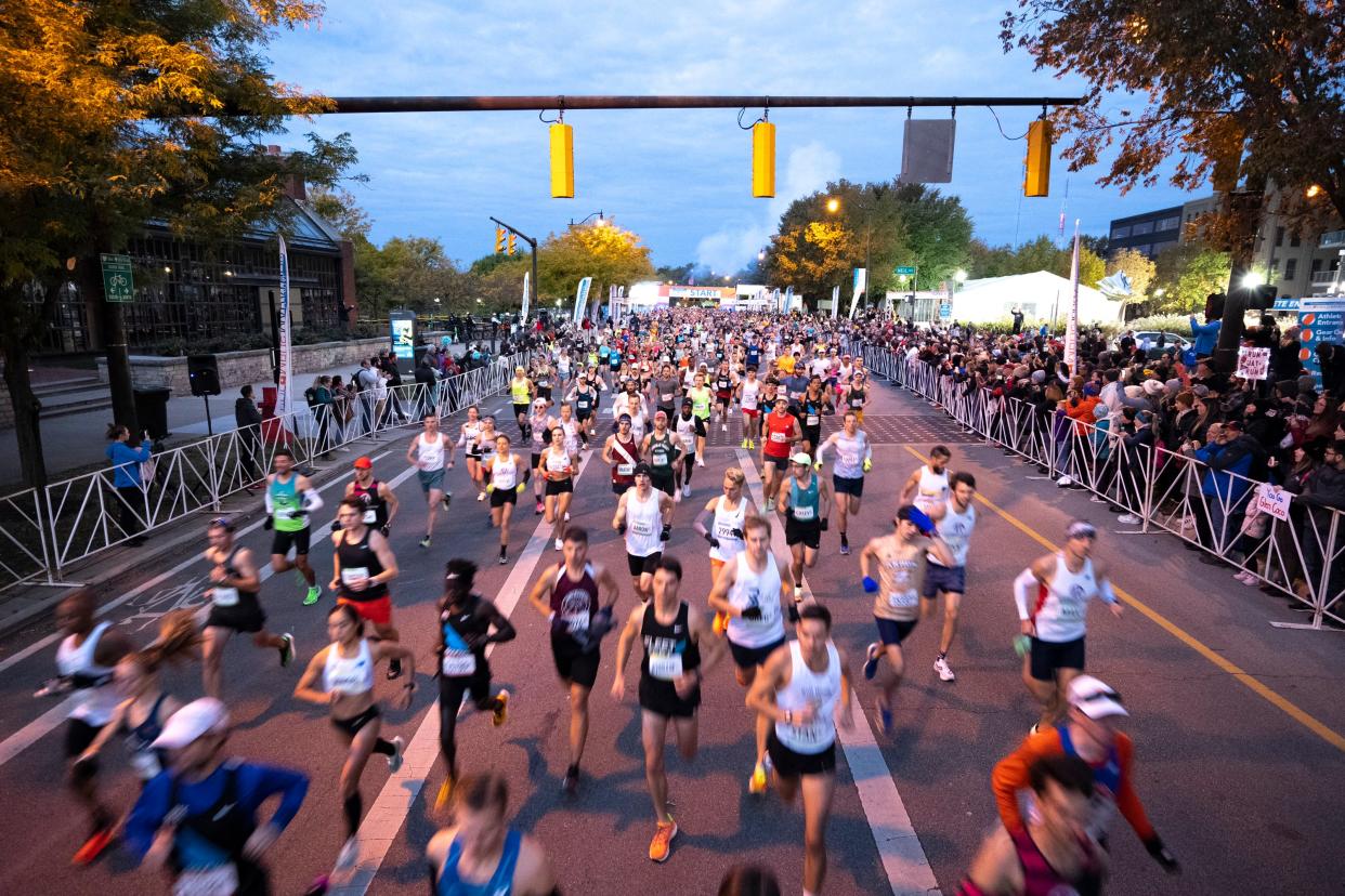 Some 12,000 competitors will participate in the Nationwide Children's Columbus Marathon & 1/2 Marathon, which begins at 7:30 a.m. Sunday at North Bank Park.
