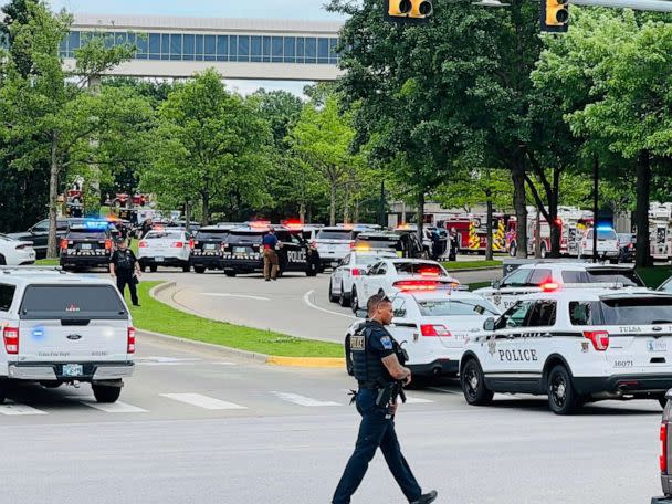 PHOTO: Tulsa Police department attend the scene of a shooting in Tulsa, Okla., June 1, 2022. (Tulsa Police Dept. )