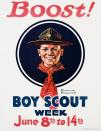 <p>Rockwell, master of iconic, idyllic Americana, had a 64-year-long relationship with the BSA. He was appointed art editor of <em>Boys' Life</em> magazine at age 19; from 1924 onward, he contributed illustrations for the Scouts' yearly calendar for free, and also illustrated many of <a href="https://boyslife.org/home/17564/boys-life-covers-by-norman-rockwell/" rel="nofollow noopener" target="_blank" data-ylk="slk:the magazine's covers;elm:context_link;itc:0;sec:content-canvas" class="link ">the magazine's covers</a>. All told, he created 471 images-for periodicals, guidebooks, calendars, and promotional materials-for the Scouts.</p>