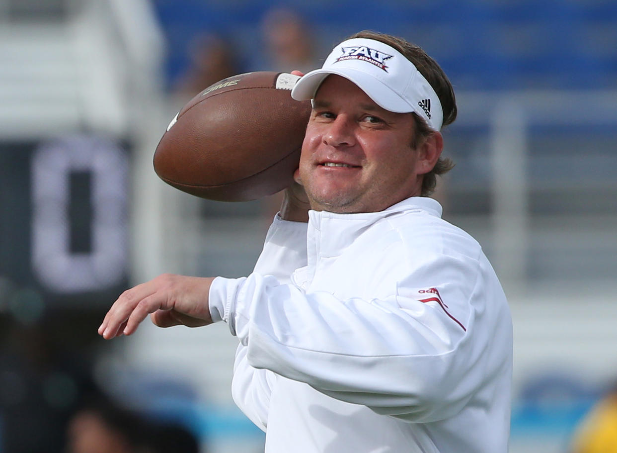 Lane Kiffin and Ole Miss have had troubles on their own, and together they'll be can't-miss television. (Photo by Joel Auerbach/Getty Images)