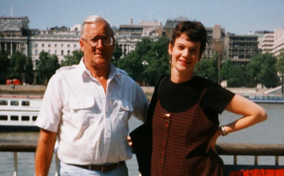 In the family: young Liz with her late father, who died of a heart attack - Clara Molden