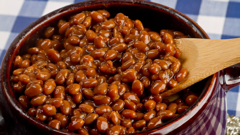 Pot of baked beans