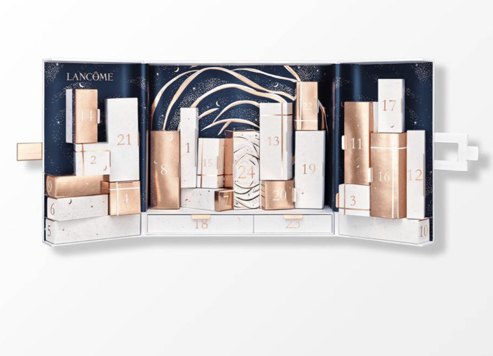 聖誕倒數月曆2023｜Lancome Advent calendar終於曝光！$1,430買走24件浪漫閃粉包裝小禮物 有皇牌小黑瓶精華／眼霜