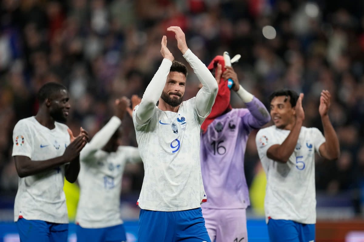 World Cup finalists France stand between the Republic of Ireland and a positive start to their Euro 2024 qualifying campaign (Christophe Ena/AP/PA) (AP)