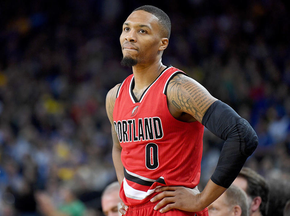 Damian Lillard has not enjoyed what he's seen from his Blazers. (Getty Images)