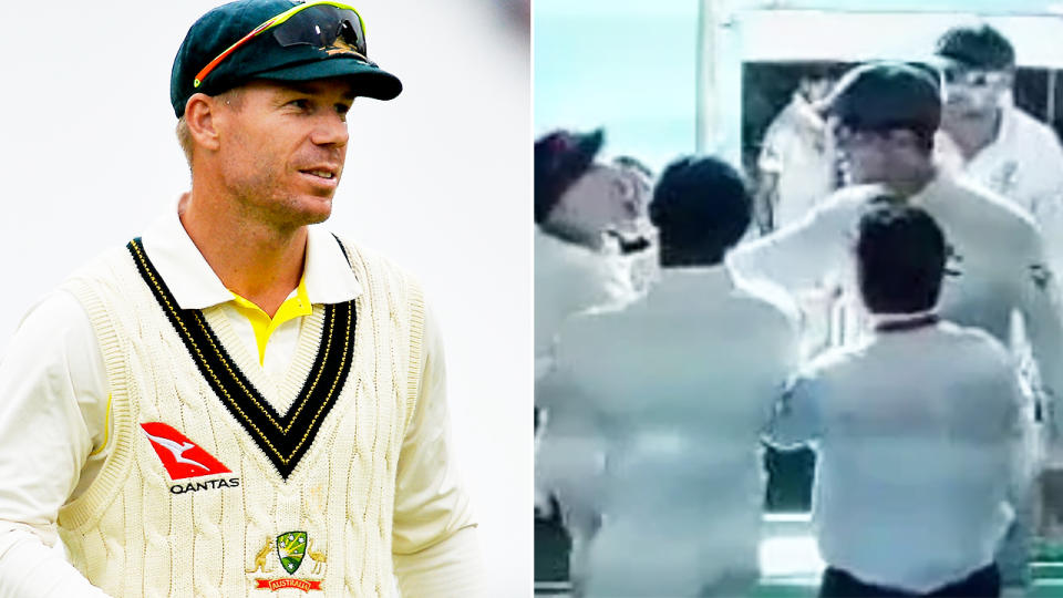 David Warner and Quinton de Kock, pictured here clashing in the 2018 series.