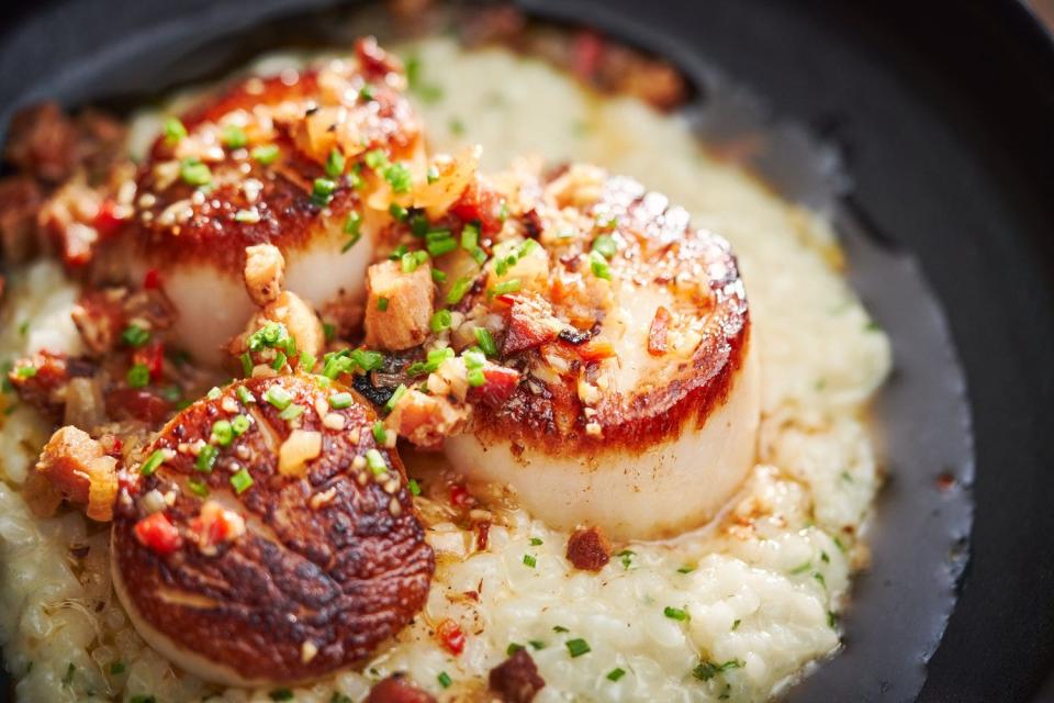 Scallops and risotto are among the dinner menu options at Speck Italian Eatery.
