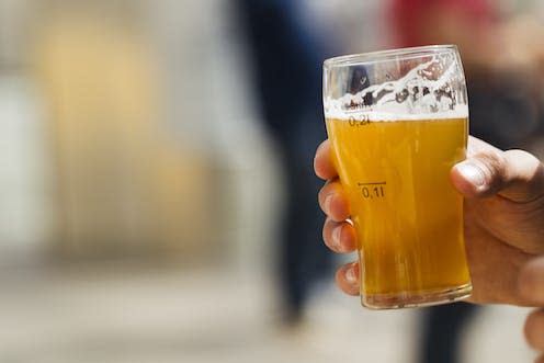   <span class="attribution"><a class="link " href="https://www.shutterstock.com/image-photo/beer-glass-his-hand-illuminated-by-439134271" rel="nofollow noopener" target="_blank" data-ylk="slk:Oleg Shakirov/Shutterstock;elm:context_link;itc:0;sec:content-canvas">Oleg Shakirov/Shutterstock</a></span>