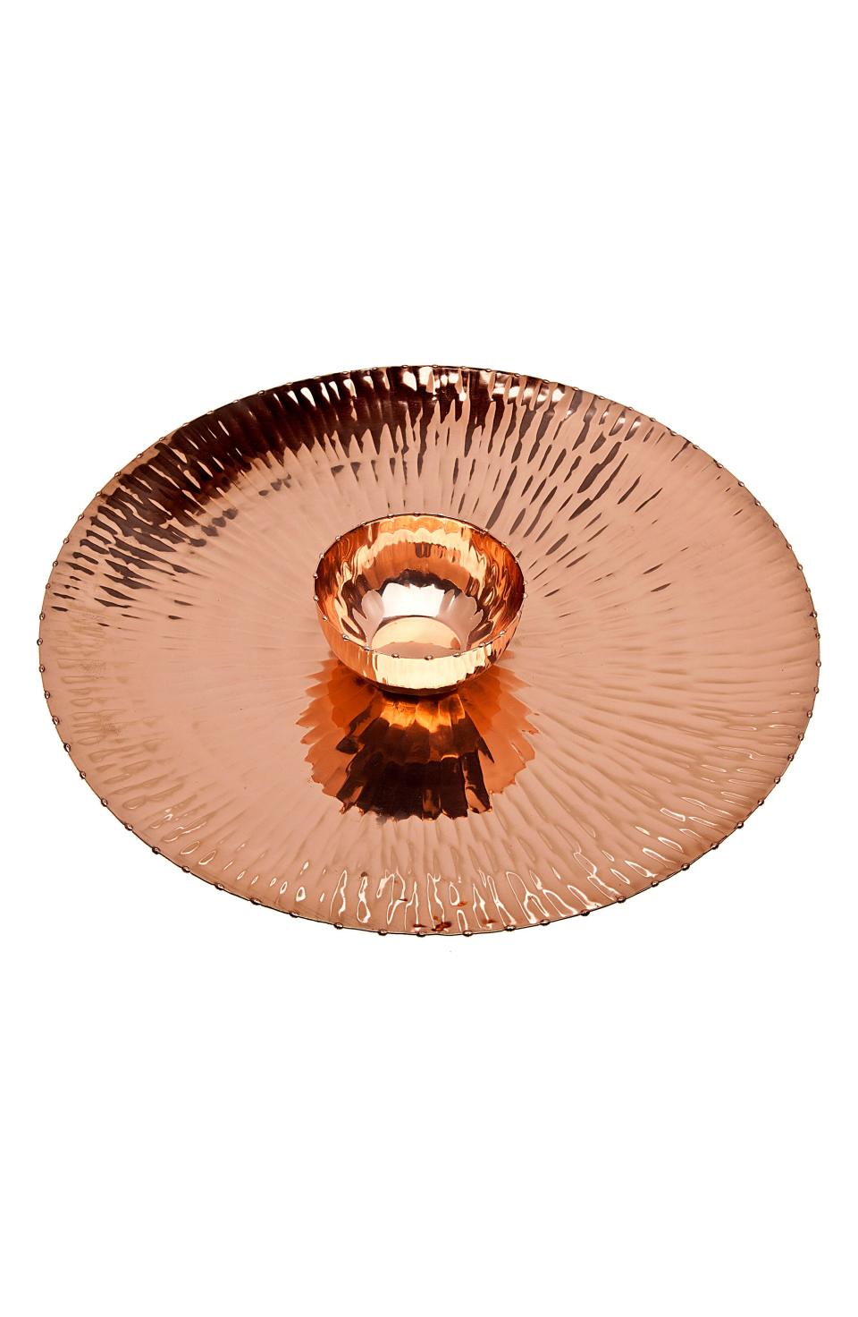 19) Copper Finish Chip and Dip Plate