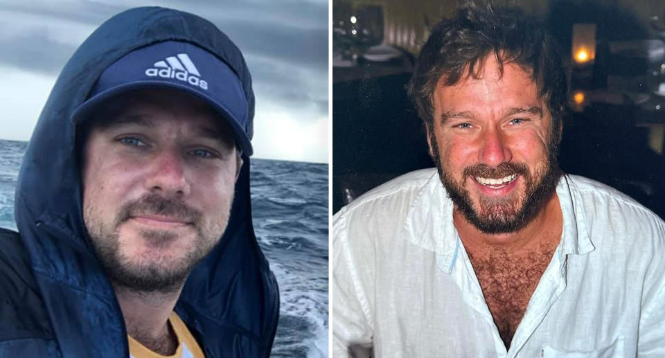 Two photos of the Brisbane man, Warwick Tollemache, 35, who was lost overboard the Royal Caribbean cruise ship Quantum of the Seas in April. His body was never found.