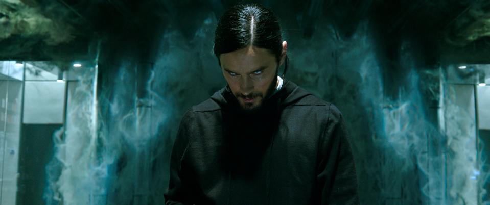 Jared Leto stars as Dr. Michael Morbius, a scientist who becomes a living vampire, in the new superhero film "Morbius."