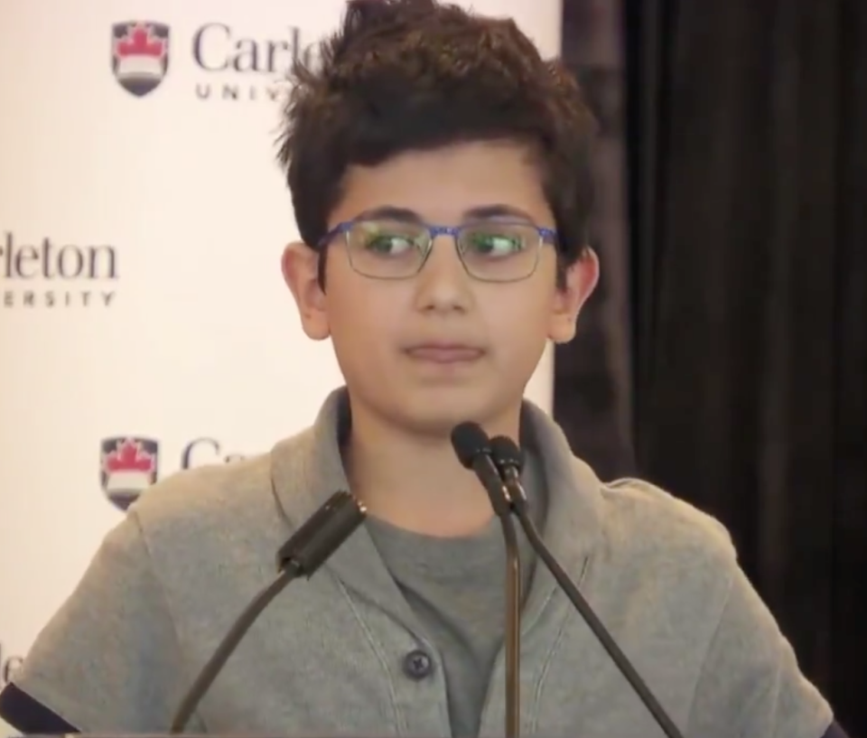 Ryan Pourjam paid tribute to his father, Mansour, at Ottawa’s Carleton University in Ontario, Canada, in a moving speech.