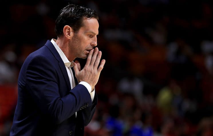 And you thought the Brooklyn Nets didn't have a prayer under new coach Kenny Atkinson. (Getty Images)