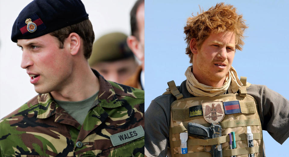 Princes William and Harry have both had ‘real jobs’: William was a search and rescue pilot and Harry rose to the rank of Captain in the army. Photos: Getty