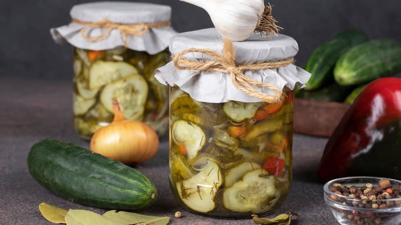 jars of pickles