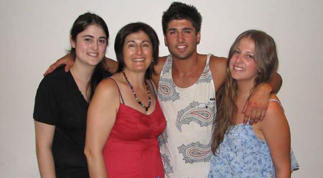 David, his mother, Caterina and sisters Luisa and Elisa Cassai. Photo: Supplied