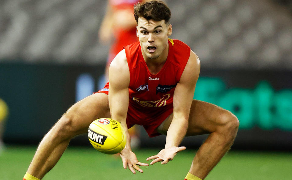 Jack Bowes, pictured here in action for the Gold Coast Suns in 2021.