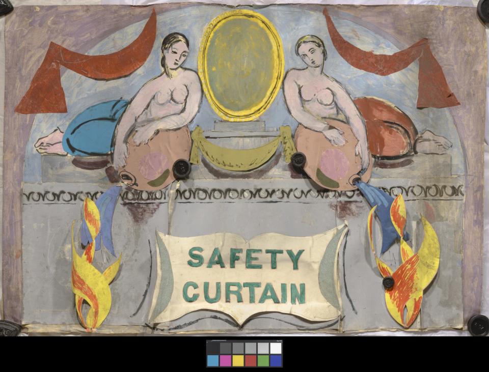 Duncan Grant, Design for a fire curtain, Sadlers Wells Theatre, 1930, The Charleston Trust. - Credit: Mark Heathcote/© The Estate of Duncan Grant. All rights reserved DACS 2022.