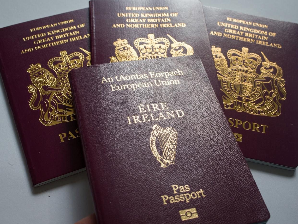 Around 50,000 Irish passports are usually issued in Britain each year, but 70,000 were issued in 2016: Getty