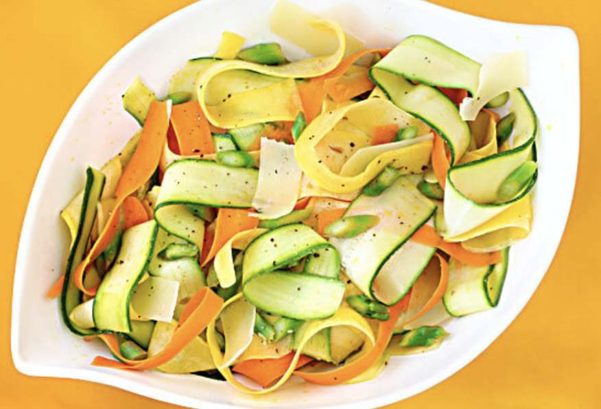 This simple salad might LOOK super fancy, but as long as you have a vegetable peeler, you're good to go!Recipe: Summer Vegetable Ribbon Salad