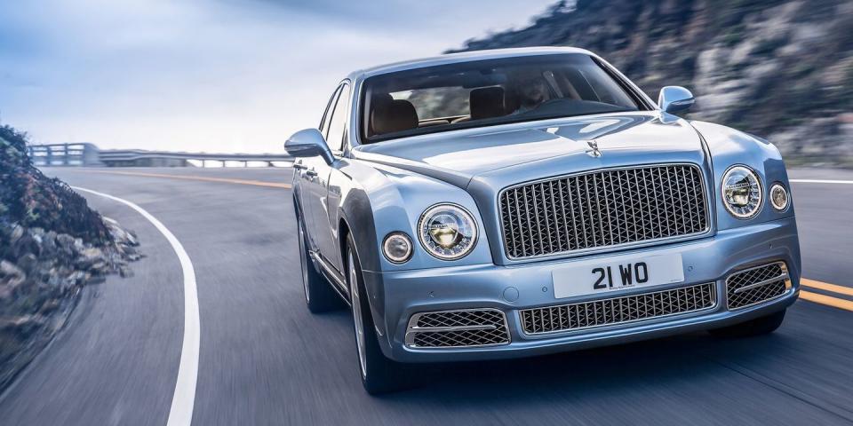 <p>Of course, the Phantom isn't the only big-bodied ultra-luxury sedan you can buy from the UK. There's also <a rel="nofollow noopener" href="https://www.roadandtrack.com/car-shows/geneva-auto-show/news/a28272/bentley-mulsanne-extended-wheelbase-first-look/" target="_blank" data-ylk="slk:the Mulsanne;elm:context_link;itc:0;sec:content-canvas" class="link ">the Mulsanne</a>. It's powered by a 6.75-liter twin-turbo V-8 with 811 lb.-ft. of torque and a 4500-RPM redline. <a rel="nofollow noopener" href="https://www.ebay.com/itm/2017-Mulsanne/183691810752?hash=item2ac4e297c0:g:b1EAAOSwt5dcauPg:rk:4:pf:0&vxp=mtr" target="_blank" data-ylk="slk:Here's one;elm:context_link;itc:0;sec:content-canvas" class="link ">Here's one</a> for sale right now on eBay. </p>