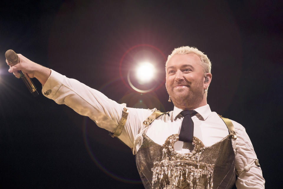 PARIS, FRANCE - MAY 13: Sam Smith performs onstage at AccorHotels Arena on May 13, 2023 in Paris, France. (Photo by Kristy Sparow/Getty Images)