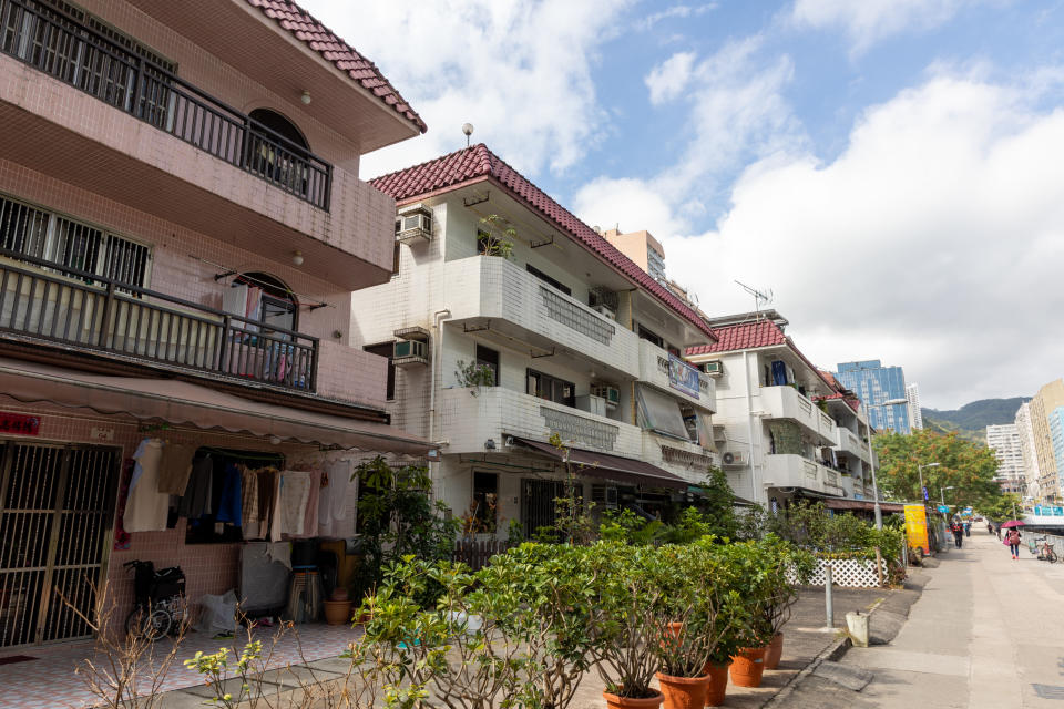 Hong Kong - January 23, 2022 : General view of the Fo Tan Village in Sha Tin, New Territories, Hong Kong.