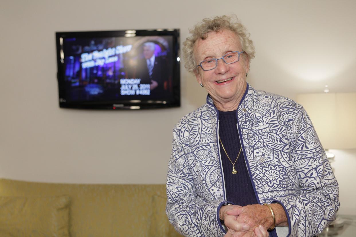 THE TONIGHT SHOW WITH JAY LENO -- (EXCLUSIVE COVERAGE) Episode 4082 -- Pictured: Sex expert Sue Johanson backstage on July 25, 2011 -- Photo by: Paul Drinkwater/NBC/NBCU Photo Bank