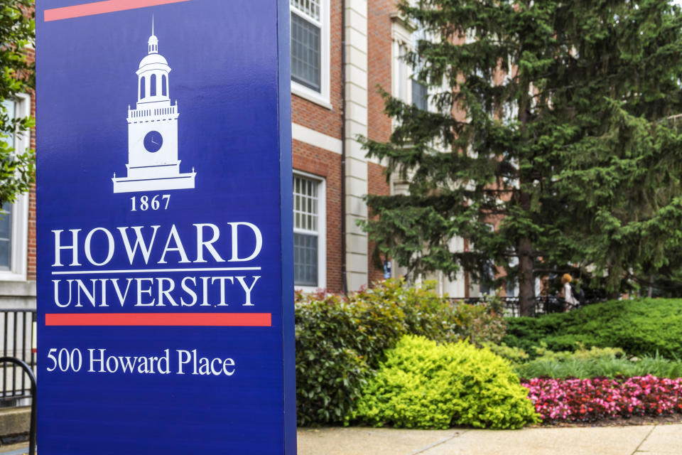 Image: Washington DC, Howard University campus sign (Jeff Greenberg / Universal Images Group via Getty Images file)