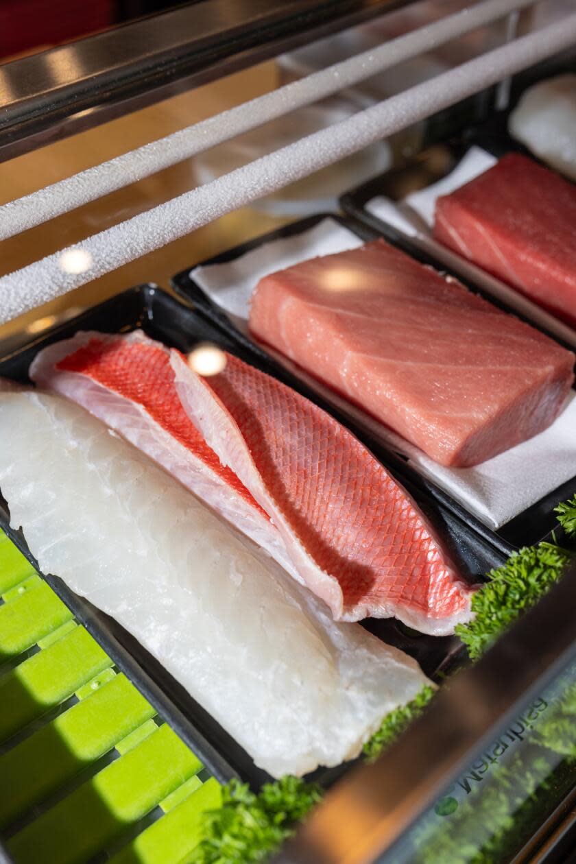 Fresh slabs of fish at Matsuhisa in Beverly Hills. 