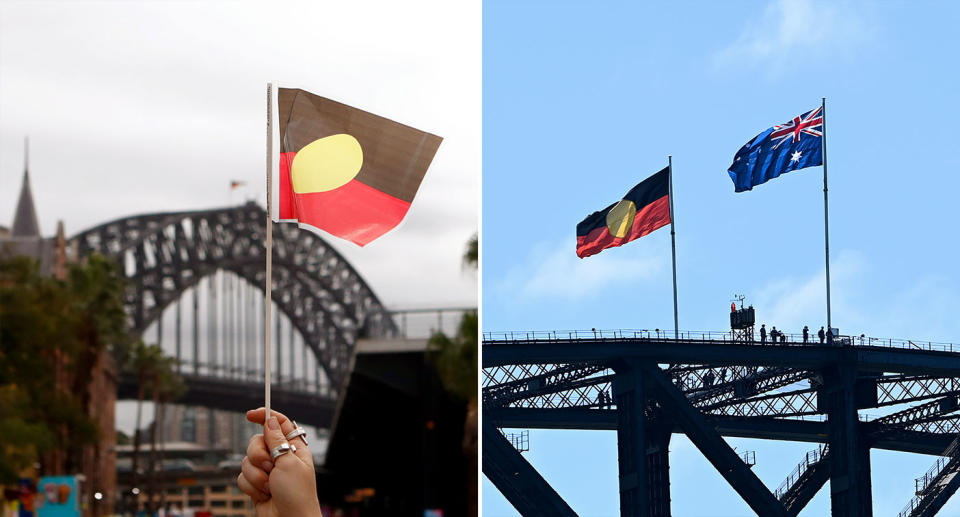 The Aboriginal Flag will remain on the Sydney Harbour Bridge. Source: AAP