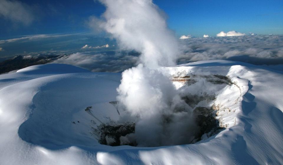 Volcán Nevado del Ruiz. Imagen: Servicio Geológico Colombiano.