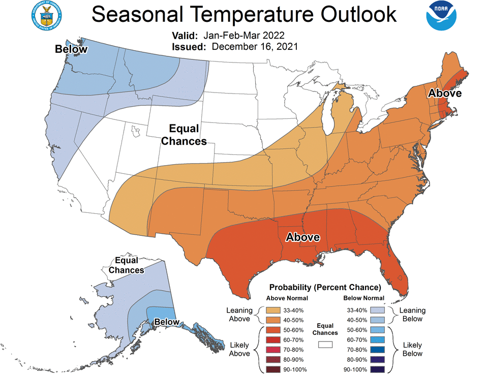 Long-term weather outlook favors wetter than normal conditions in northern Oregon.