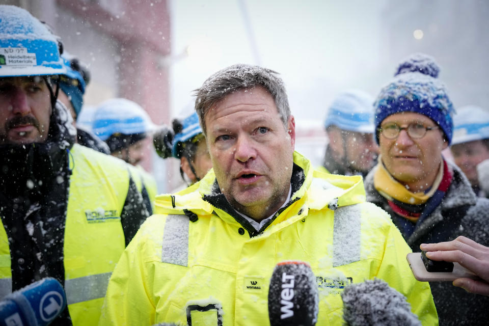 Wirtschaftsminister Robert Habeck bei einem Besuch in Norwegen im Januar 2023. - Copyright: Picture Alliance