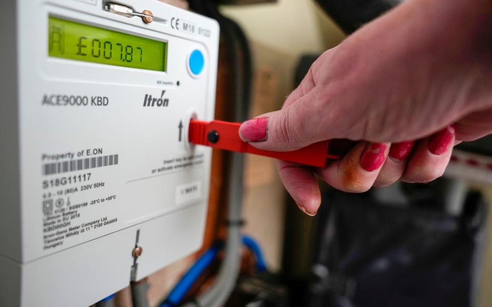 a prepay electricity key sits in a prepayment electricity meter - Christopher Furlong/Getty Images Europe