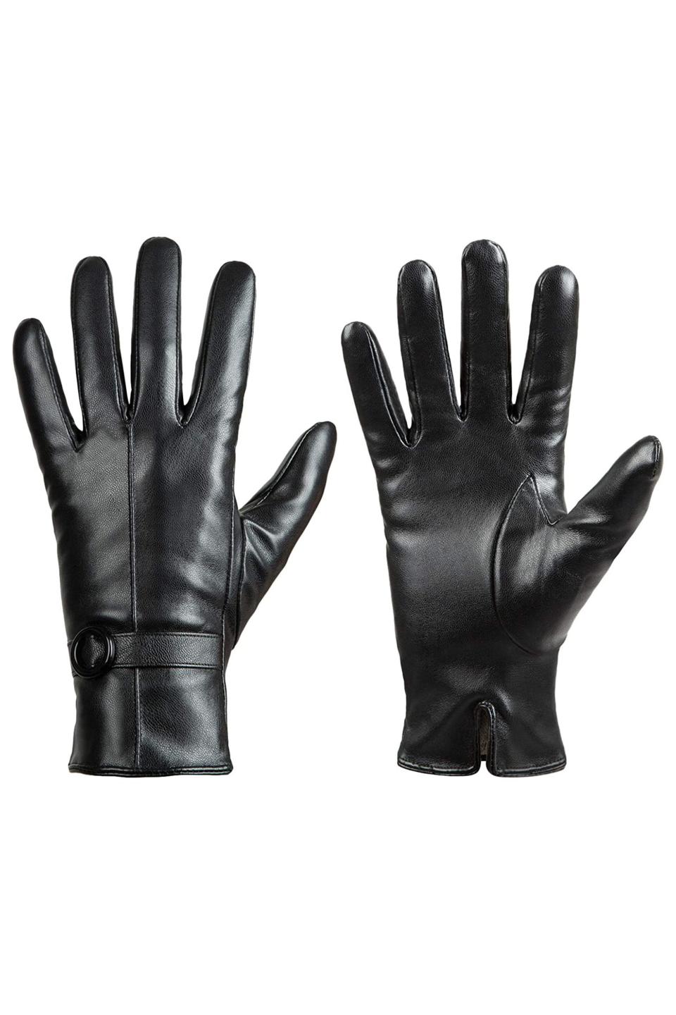 31) Leather Touchscreen Texting and Driving Gloves