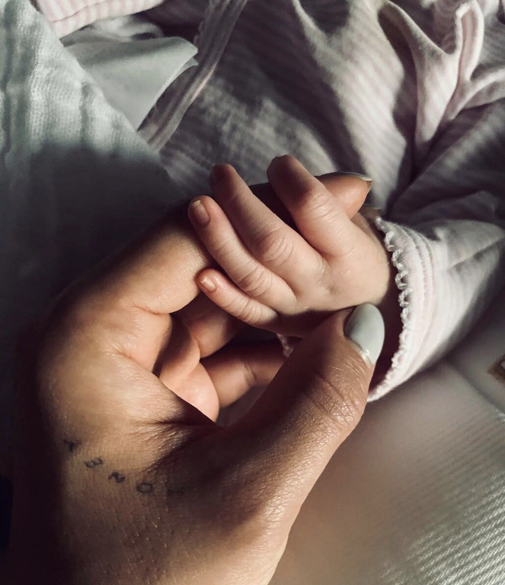 "Pretty Little Liars" star Shay Mitchell, 32, and boyfriend Matte Babel welcomed their first child on Sunday, Oct. 20, 2019. Mitchell shared a sweet photo of her baby girl on Instagram with the caption: "Never letting go..."